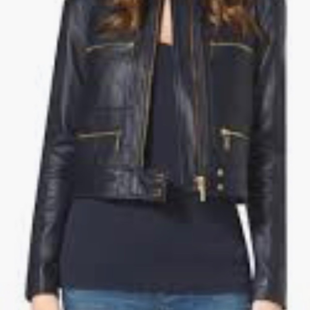 Michael Kors Moto Leather Jacket